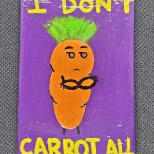 Carrot Ceramic Magnet - Hand Painted